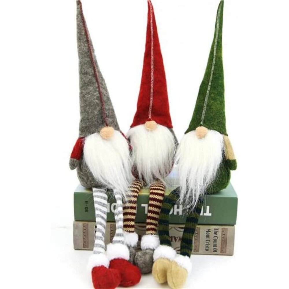 3pcs Long Legs‎ Rudolph Doll Set, Christmas Decoration & Kids Gift